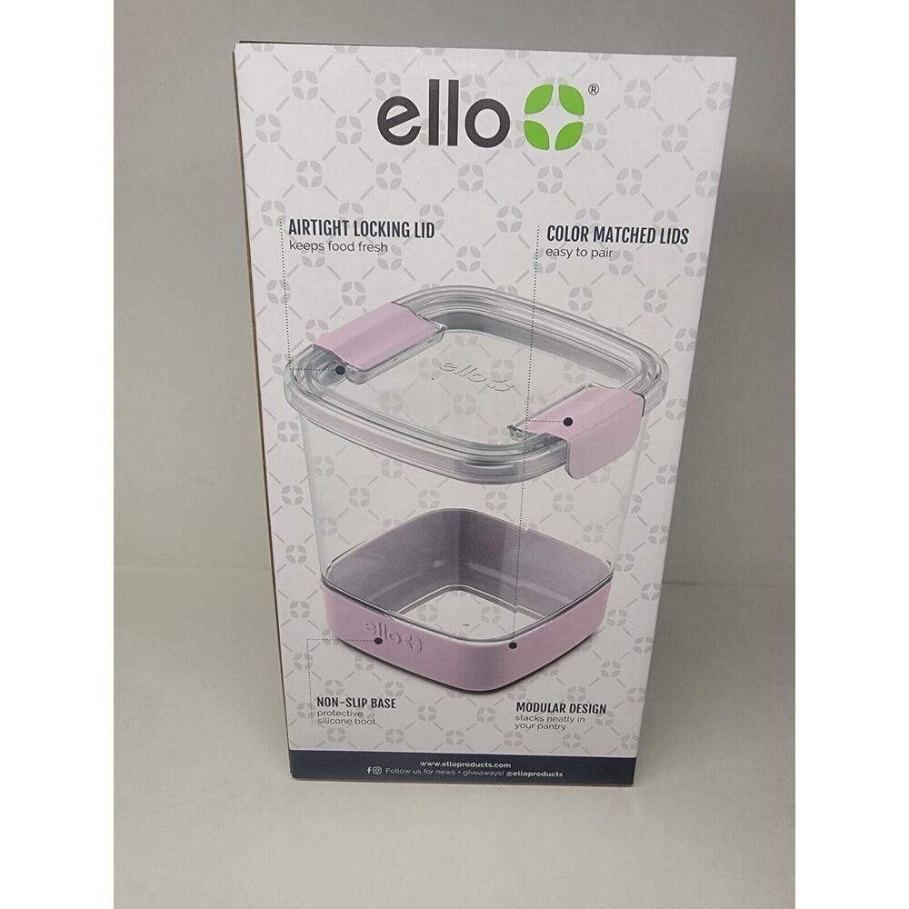 Ello Airtight Pantry Perfection 3 Piece Plastic Canister Set 6.6 cups each - Picture 3 of 3